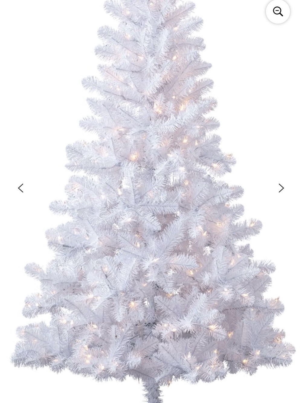 Holiday Time White Pre-Lit Artificial Christmas Tree with Warm Lights